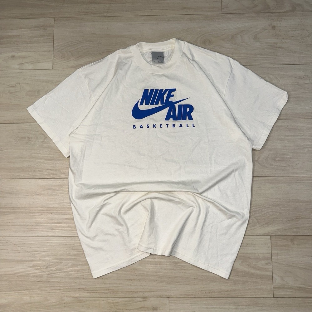 Vintage Nike Grey Tag Swoosh Logo T Shirt Size XL 90s Y2K 2000s Basketball